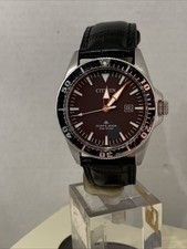 Citizen Men’s Eco Drive Promaster Divers Date Display Black Leather Strap Watch