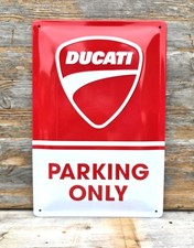 Ducati Parking Only Large Metal Sign, Ducati Motorbike, Ducati Metal Sign.