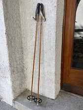 Vintage 1950s Liljedahl Norwegian Ski Cross-Country Ski Poles Bamboo 141cm