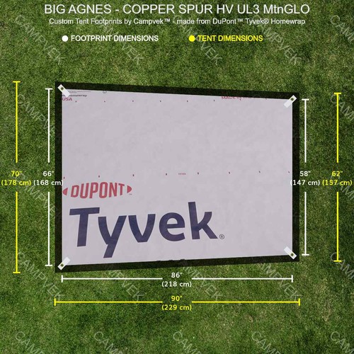 Tyvek footprint for the big - tyvek,