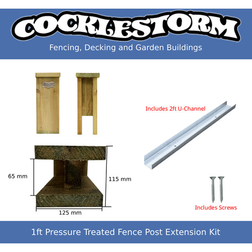 1ft tanalised timber - 1ft, timber/concrete