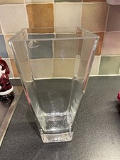 clear square glass vase