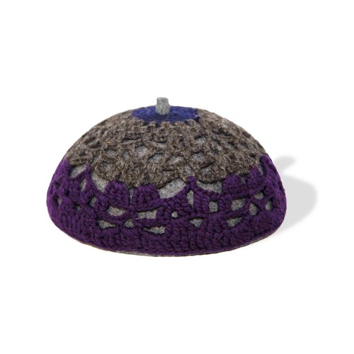 Prada wool crochet beret - -,