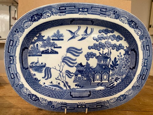 Blue willow pattern - blue,