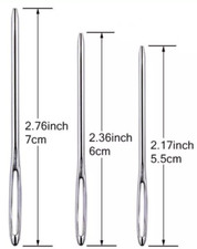 BROTHER KNITTING MACHINE TAPESTRY LARGE EYE FINISHING NEEDLES MIXED PACK OF 3