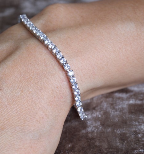 Tennis bracelets 18k white - bracelets,