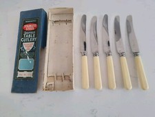 5 x Faux bone handled blade