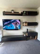 Wayfair Media Unit With Cabinets And Floating Shelf
