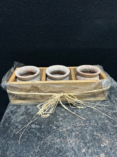 Vintage rustic wooden planter - wooden,