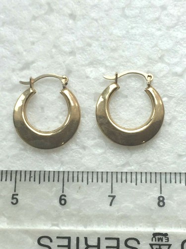 9ct gold new hoop - earrings, 3