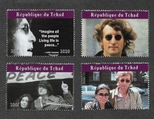 The Beatles-John Lennon-40th anniv stamps set of 4 fu/cto-Rock-Pop Music-2020