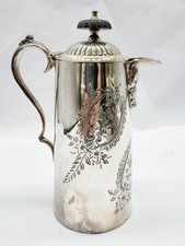 VINTAGE MAPPIN & WEBB EPBM SILVER PLATED COFFEE POT ENGRAVED FLORAL WATER JUG