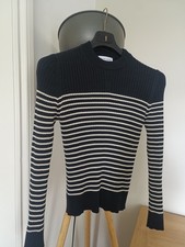 Maison Labiche Paris Breton Stripe Ribbed Sweater Knit Jumper Wool Cotton 8-10