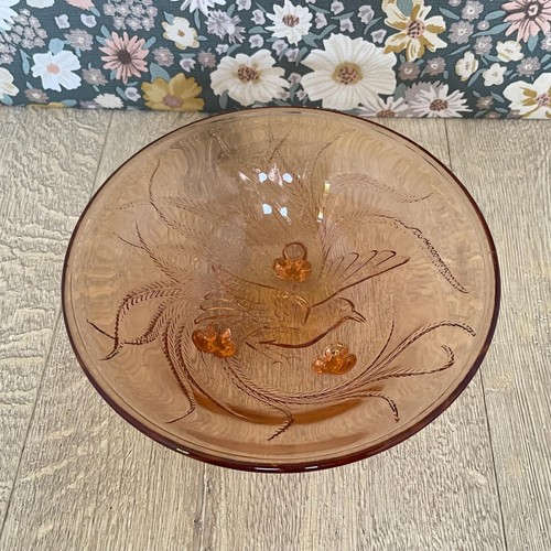 Blush pink glass dish - pink,