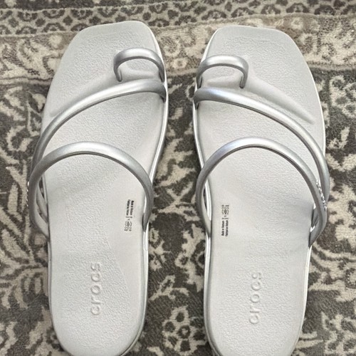 Crocs women silver slide - crocs,