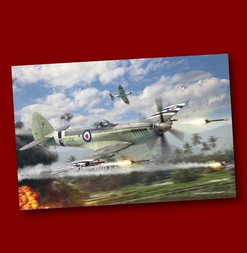 Fridge magnet raf spitfire ww2 - spitfire,