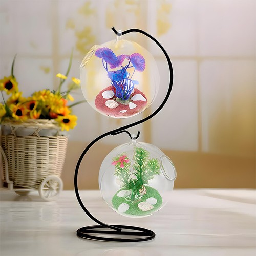 Glass hanging double goldfish - glass,