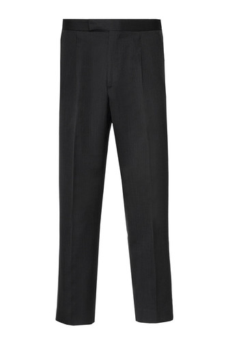Grey herringbone trousers wool - herringbone,