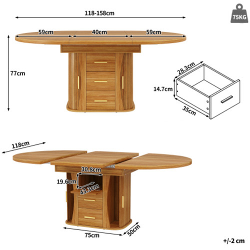 Extendable dining table - dining,