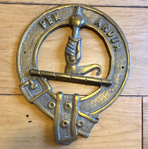 Scottish brass wall - , plaque