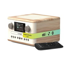 Pure Classic C-D4 DAB DAB+ FM Radio with CD Player and Bluetooth - White Oak