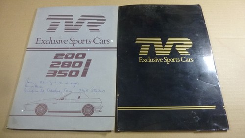 Lot tvr sales brochures - of,