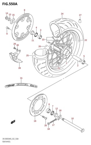 Suzuki genuine nut z400 - genuine, dr-z400