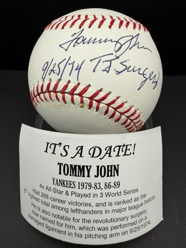 Tommy john signed - mlb, baseball
