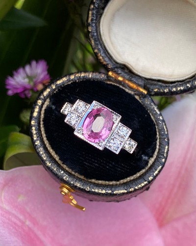Art deco pink - deco, sapphire