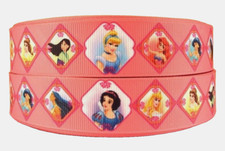 DISNEY PRINCESS RIBBON GROSGRAIN PER YARD 25mm wide Cake Decoration Crafts Bows