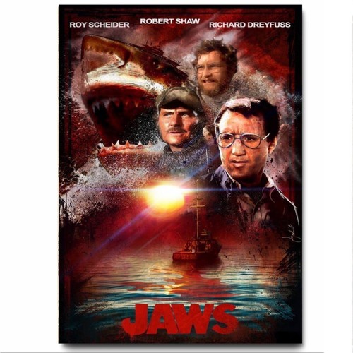 Jaws movie dark artwork - (1975),