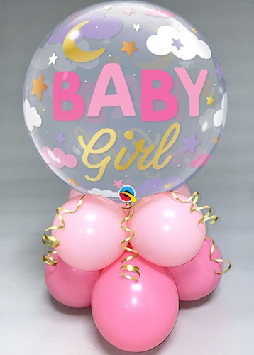 Inflated pink sweet baby girl - sweet,