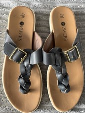 Pavers Dark Navy Sandals Size