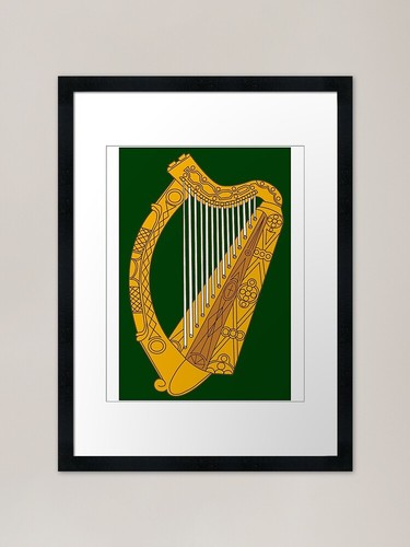 Golden irish harp - golden,