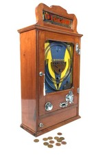 Antique B & M Co The Digger  Arcade Coin Operated Penny Machine - Working / Keys