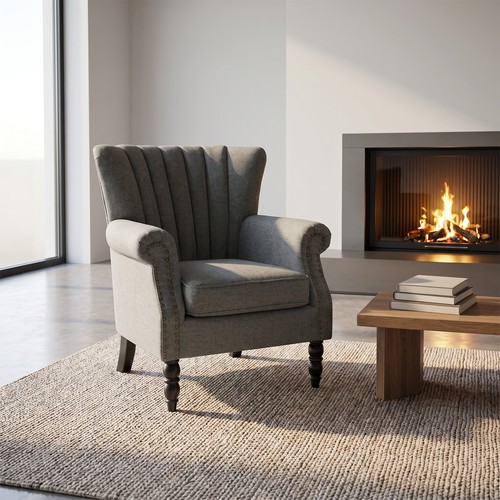 Upholstered linen queen - linen, anne