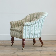 Antique late 19th century tub back armchair 1293