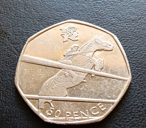 50p coin olympic equestrian - coin,