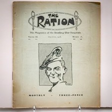 Rare, The Ration Magazine Reading War Hospitals WWI Vol III No 28 May June 1918