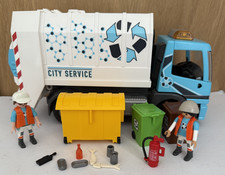 Playmobil City Service Garbage Rubbish Truck Lorry Wheelie Bins Recycling 70885