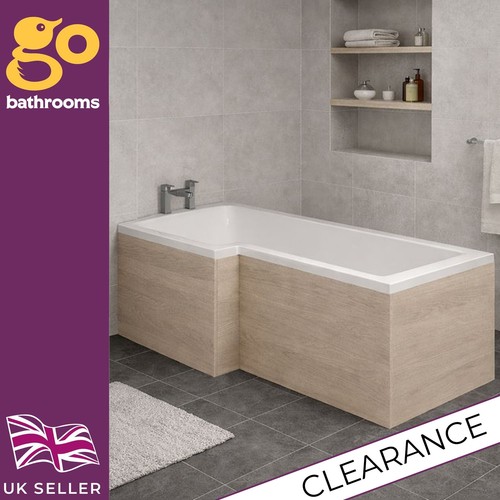 Light oak shape bath panel - l,