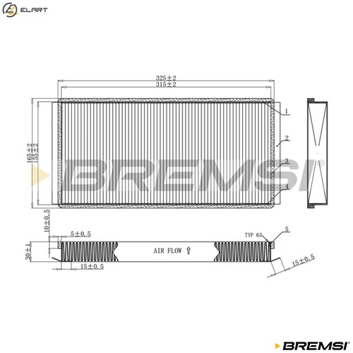 Filter cabin air fc1924c - air,