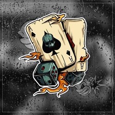 Playing Cards Skull  Vinyl