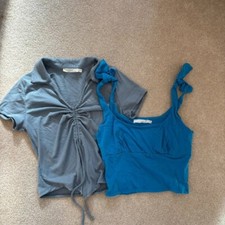 Lot of 2 Lush Clothing Juniors Blue Tops - Size S - NWOT