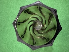 70s French dark smoked Glass Vase