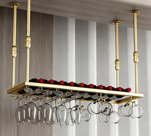 Ceiling wine glass - rack,, stem