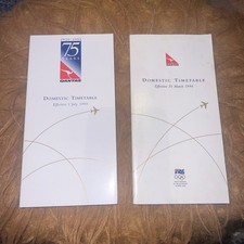 QANTAS AUSTRALIAN AIRLINES DOMESTIC TIMETABLE 1995 & 1996 AUSTRALIA