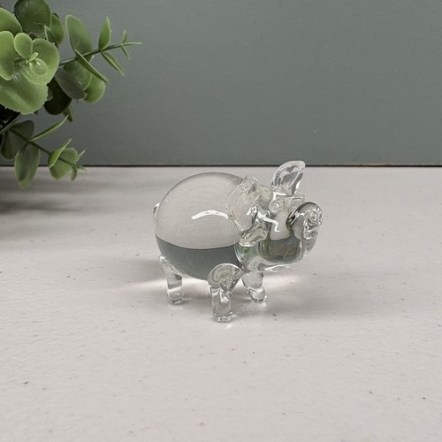 Vintage hand blown clear solid - blown,