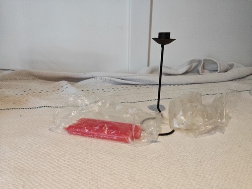 Handmade candle stick holder - candle,