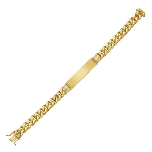14k yellow gold mens id - 14k,